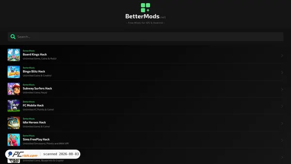 bettermods.net screenshot