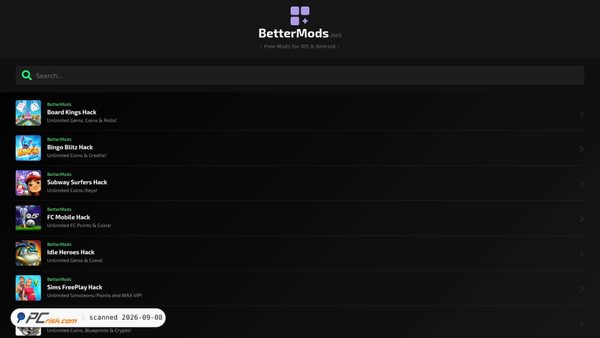 Zrzut ekranu bettermods.net