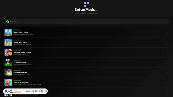 bettermods.net Screenshot