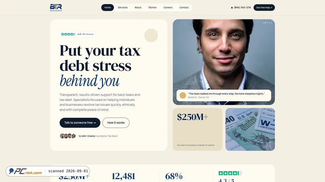 Screenshot of bettertaxrelief.com