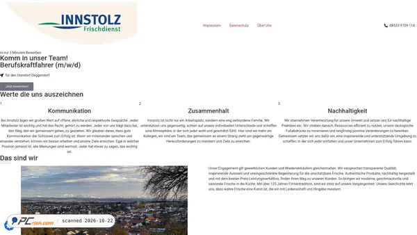 Screenshot van bewerbung.innstolz.de