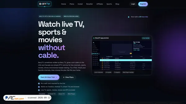Screenshot di bexytv.com