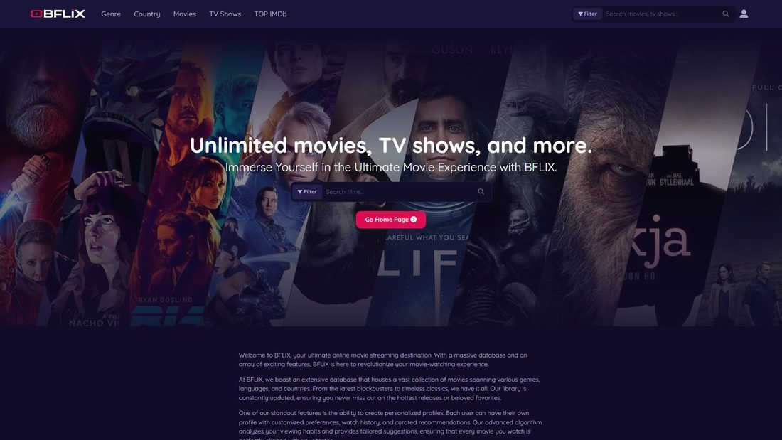 Screenshot di bflix.sh