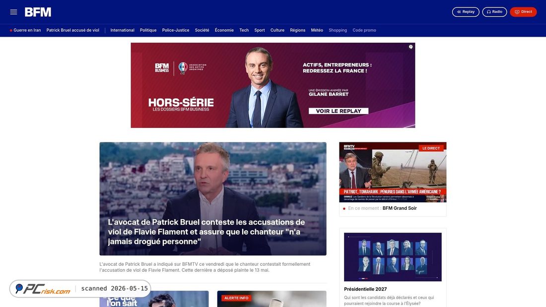 Screenshot of bfmtv.com