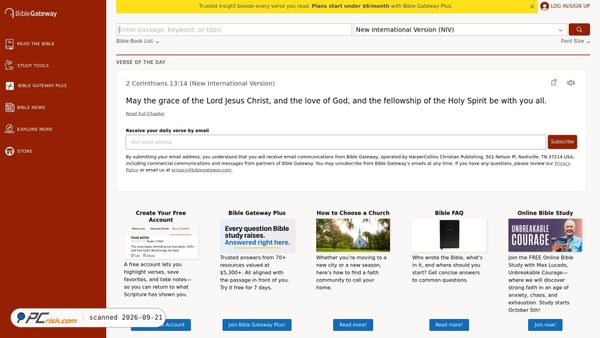 biblegateway.com screenshot