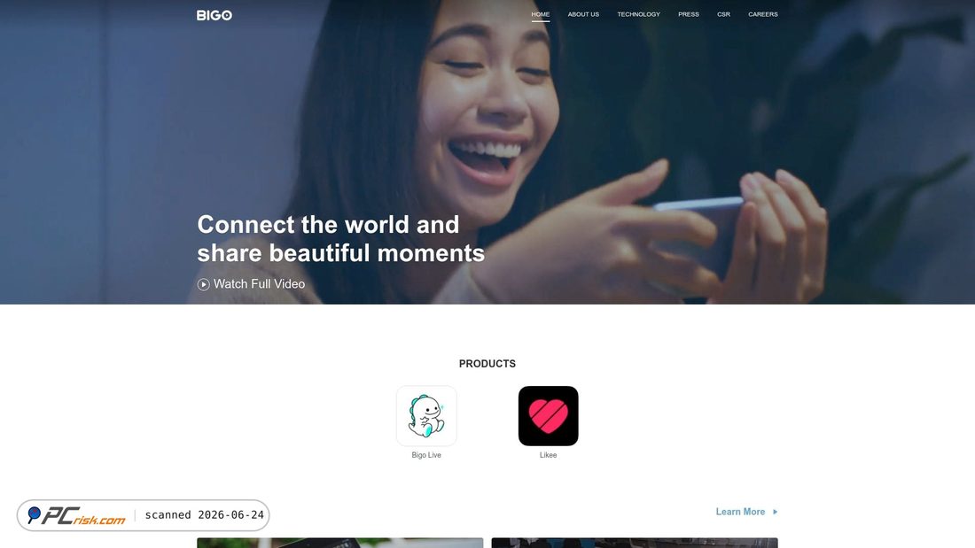 Screenshot of bigo.sg