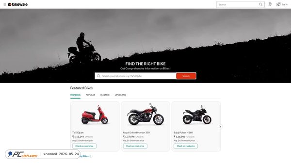 bikewale.com screenshot