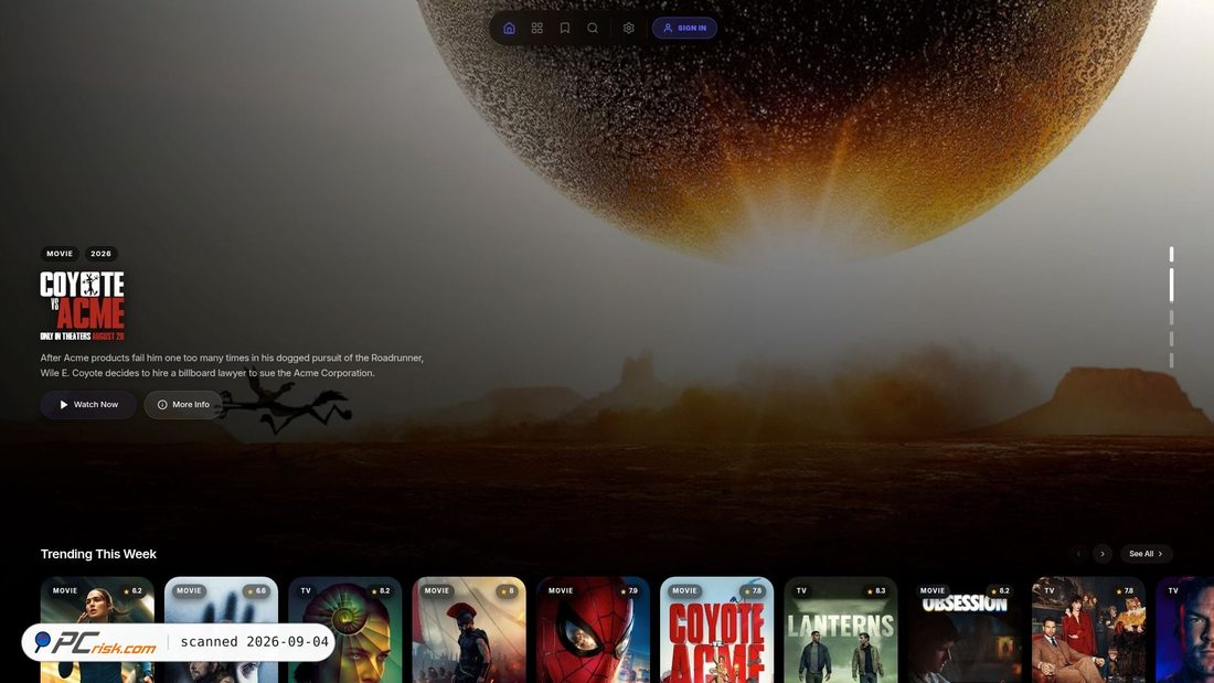 Screenshot von bingebox.to