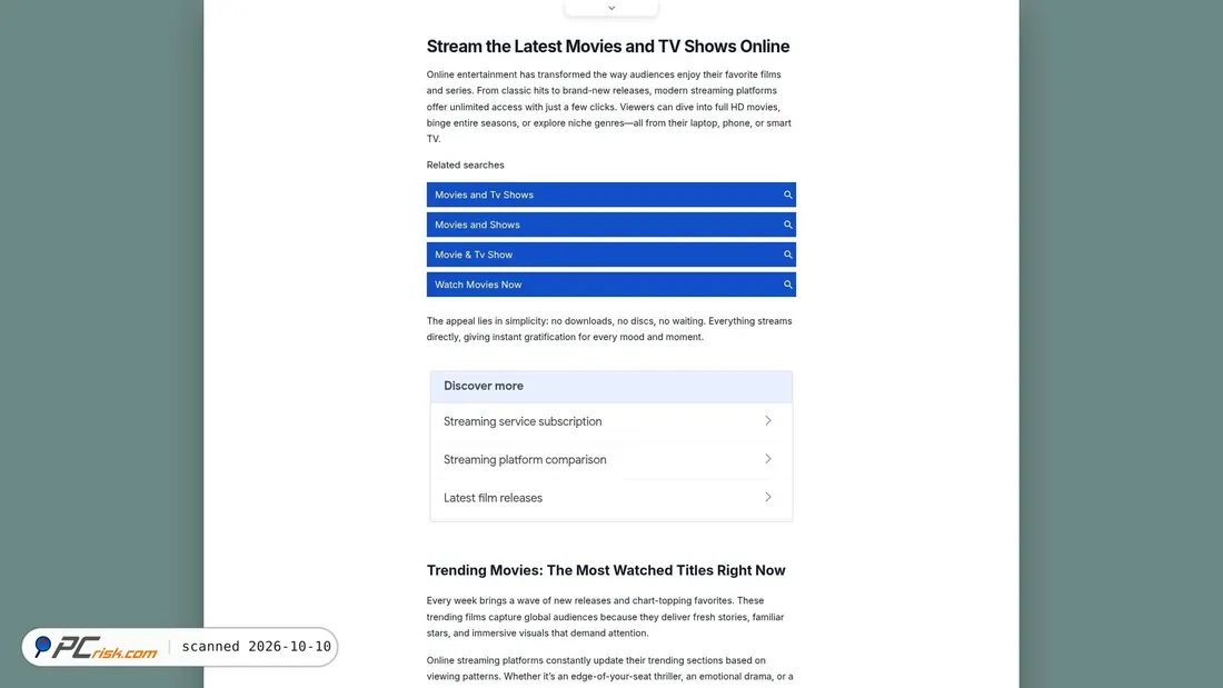 Screenshot of bingetrix.com