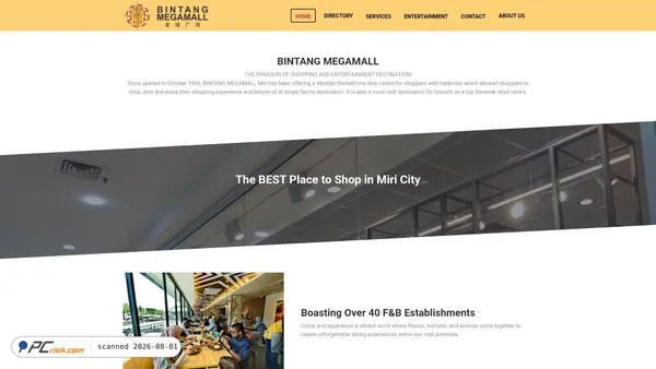 bintangmegamall.com screenshot