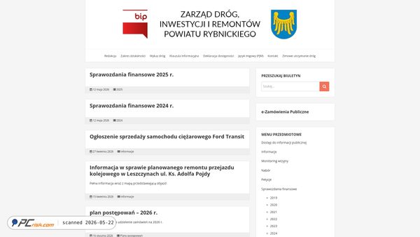 bip.zdp.powiatrybnicki.pl screenshot
