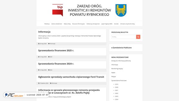 bip.zdp.powiatrybnicki.pl screenshot