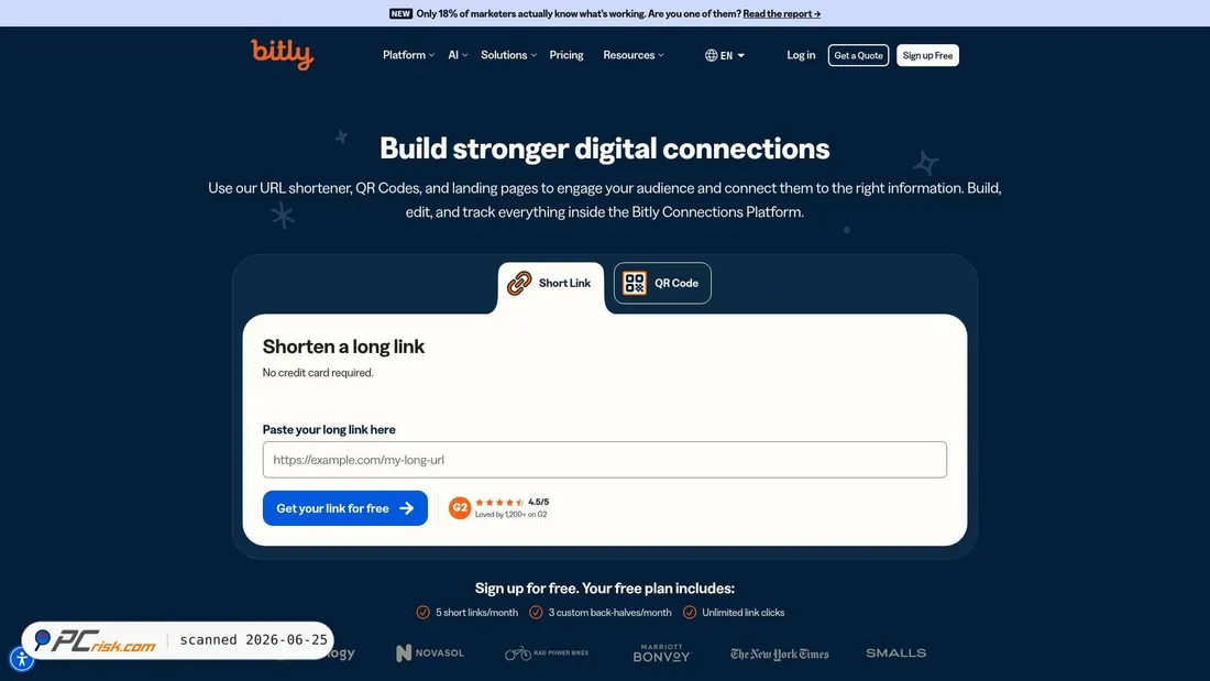 Screenshot von bit.ly