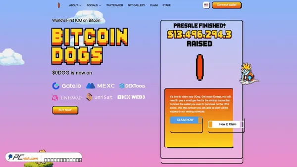 Captura de bitcoindogs-claims.pages.dev