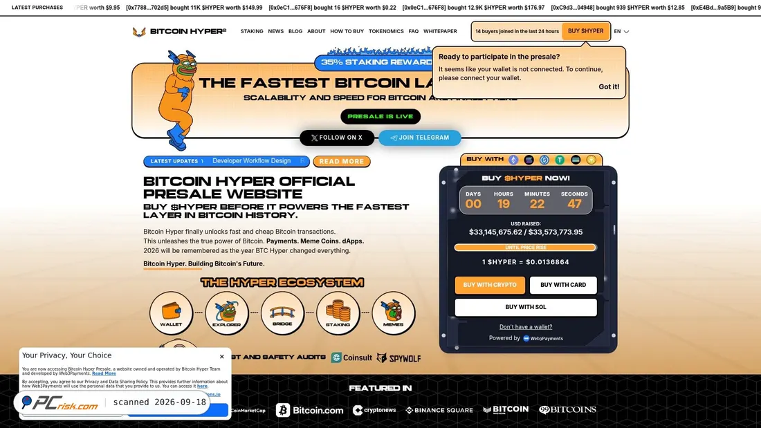 Screenshot of bitcoinhyper.com