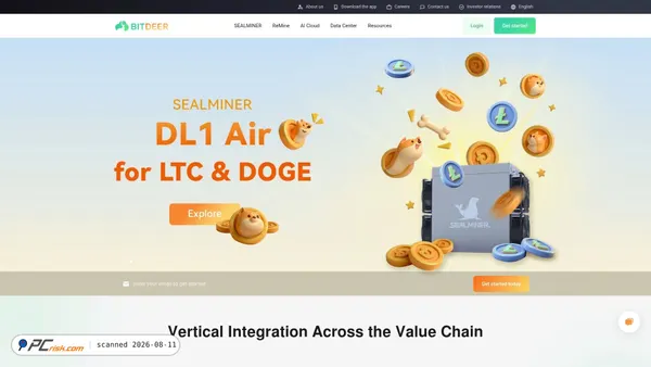 bitdeer.com screenshot