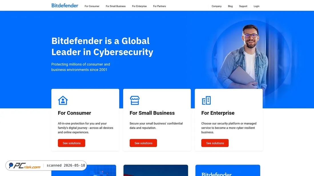 Screenshot of bitdefender.net