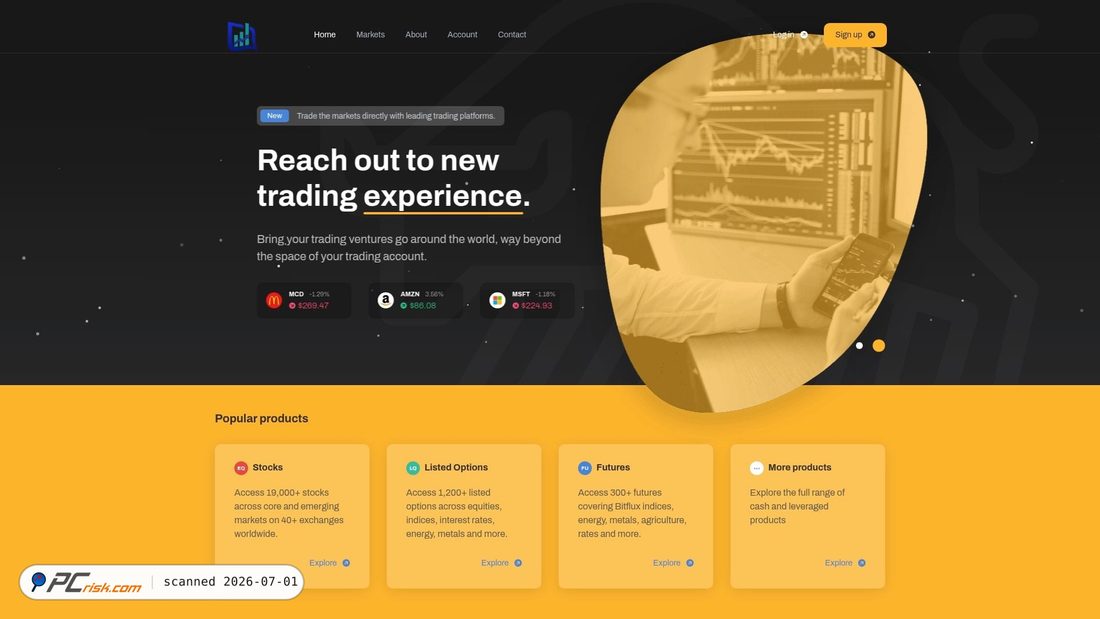 Screenshot of bitfluxinvt.com