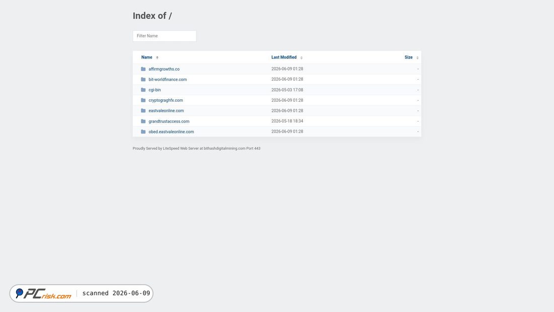 Screenshot of bithashdigitalmining.com