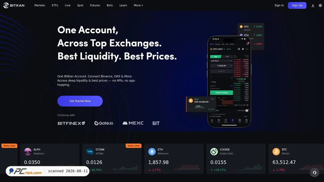 Screenshot of bitkan.com