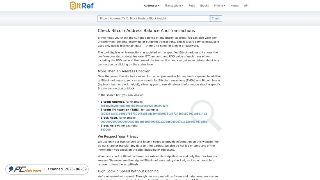 Screenshot of bitref.com