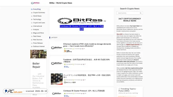 bitrss.com screenshot
