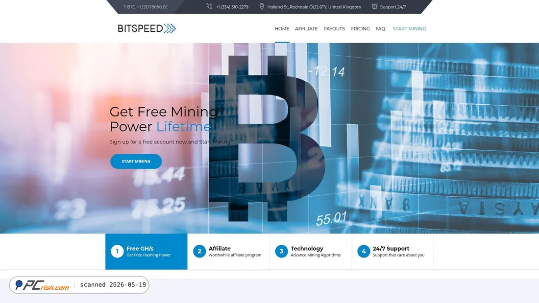 Screenshot of bitspeed.io