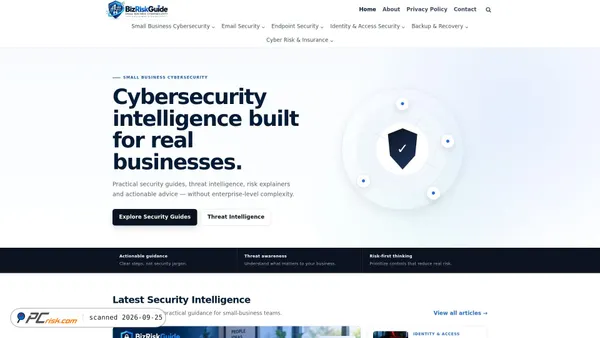 Screenshot di bizriskguide.com
