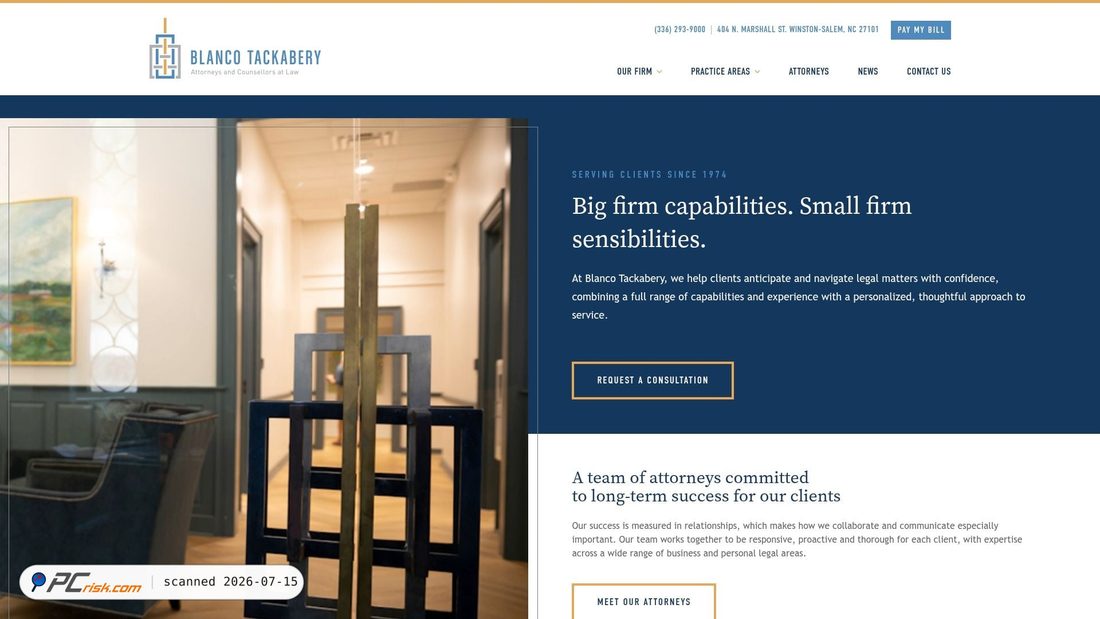 Screenshot of blancolaw.com