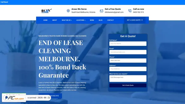 bldcleaners.com.au screenshot