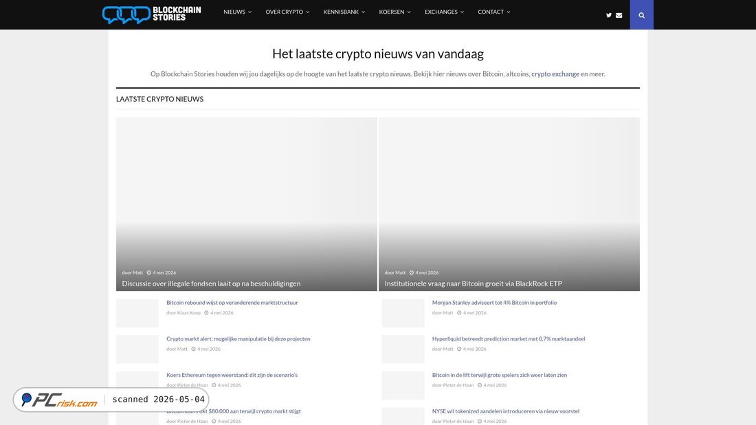 Captura de pantalla de blockchainstories.com
