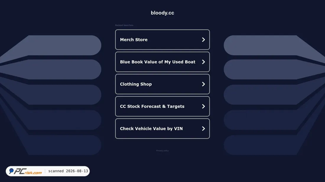 Screenshot of bloody.cc