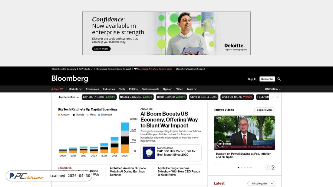 Captura de pantalla de bloomberg.com