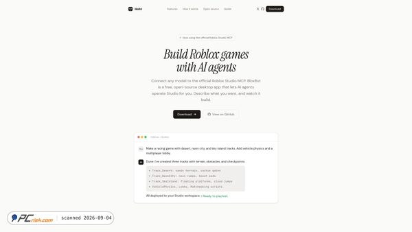 Screenshot di bloxbot.ai