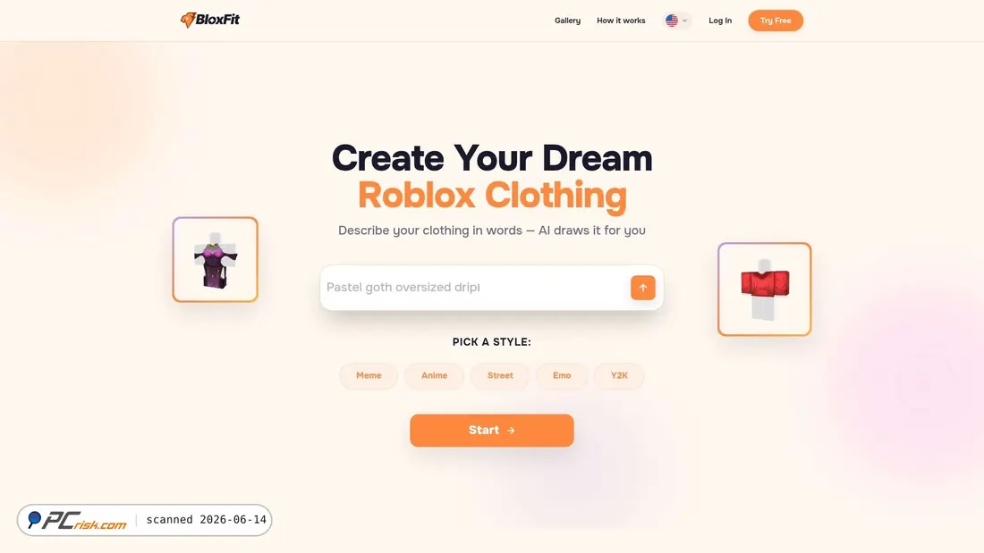 Screenshot of bloxfit.ai