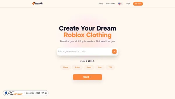 bloxfit.ai screenshot