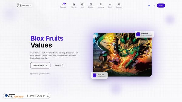 Captura de ecrã de bloxfruitsvalues.com