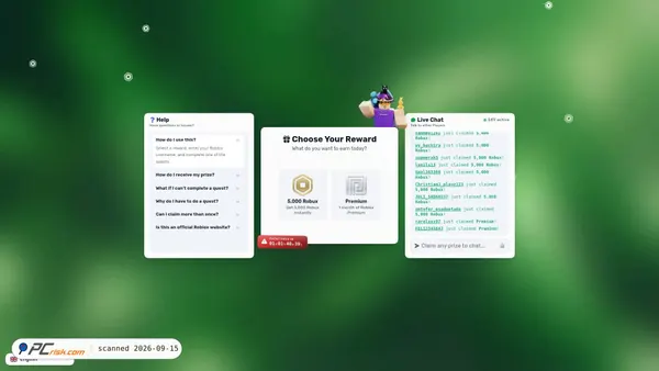 Capture d’écran de bloxgifts.co