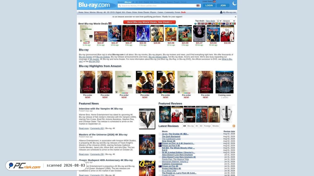 Screenshot von blu-ray.com