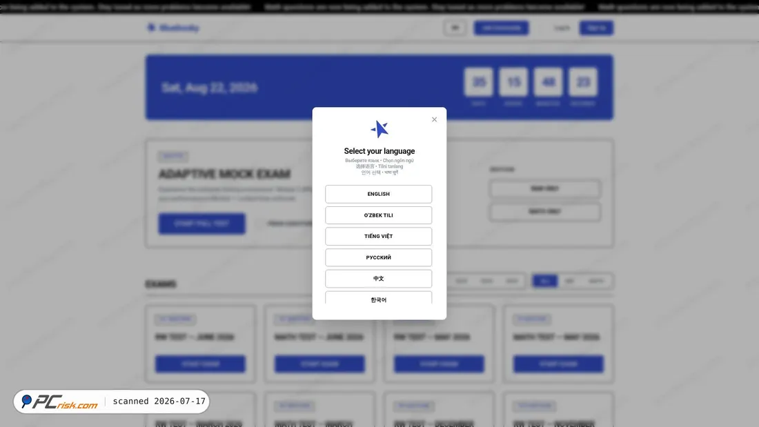 Screenshot of bluebooky.com