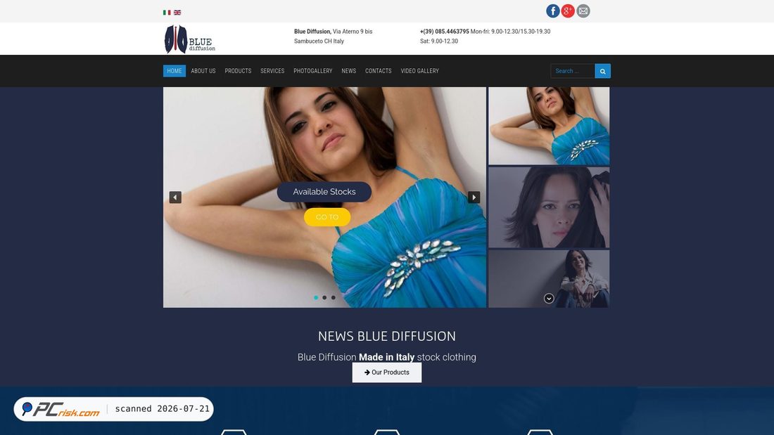 Screenshot of bluediffusion.it