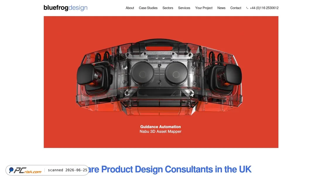 Screenshot of bluefrogdesign.co.uk