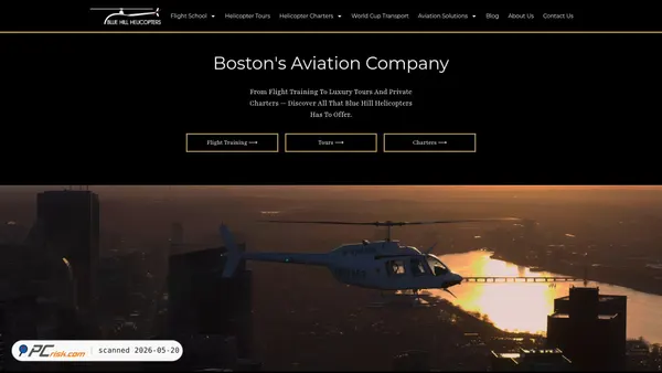bluehillhelicopters.com screenshot
