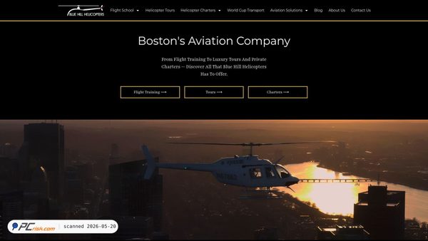 bluehillhelicopters.com screenshot