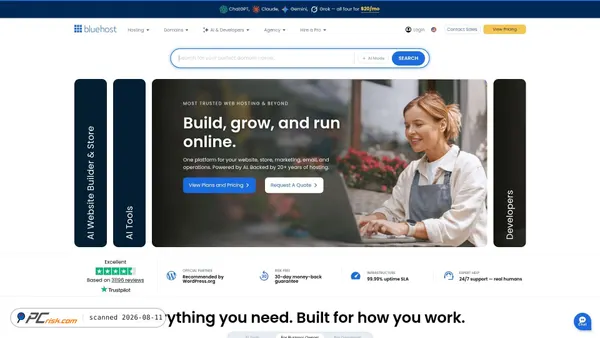 bluehost.com screenshot