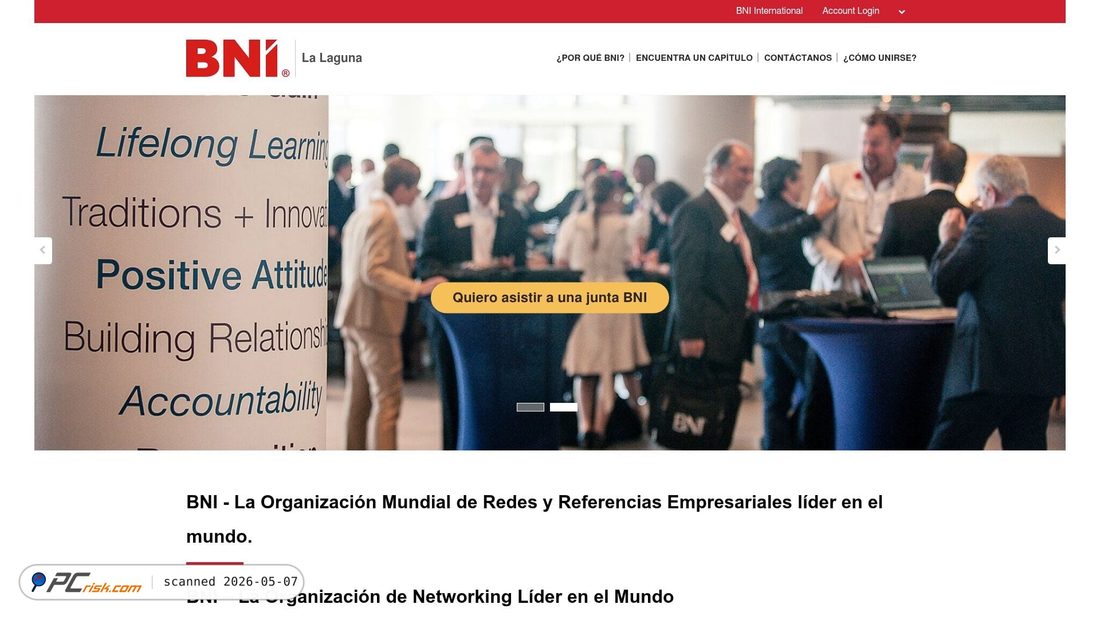 Screenshot von bnilalaguna.com