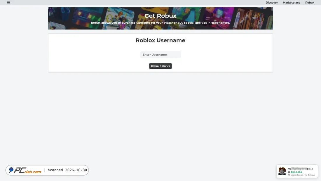 Captura de pantalla de bobuxdeals.vercel.app