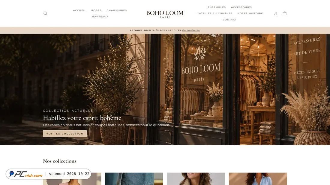 Screenshot of boholoom.fr