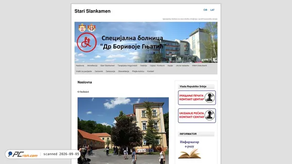Screenshot di bolnicaslankamen.co.rs