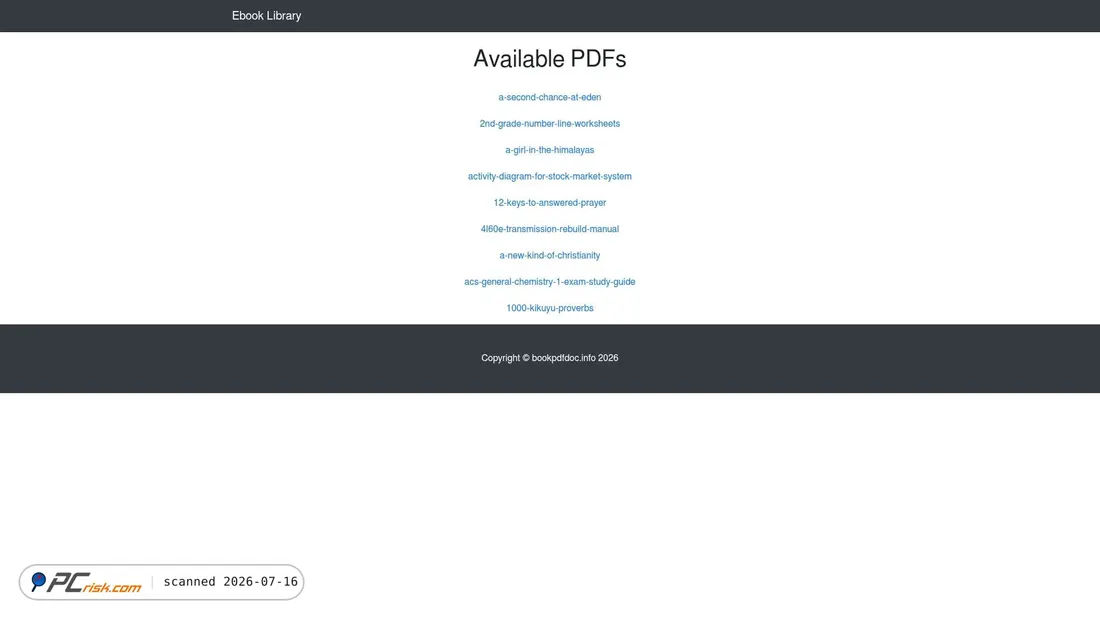 Screenshot of bookpdfdoc.info